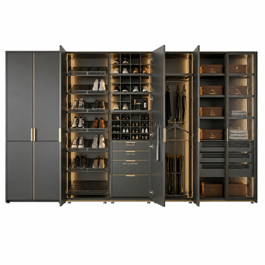 All-aluminum wardrobe